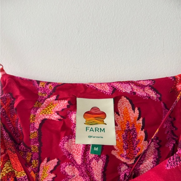 FARM RIO Sunset Tapestry Satin Maxi Dress M - Picture 7 of 8